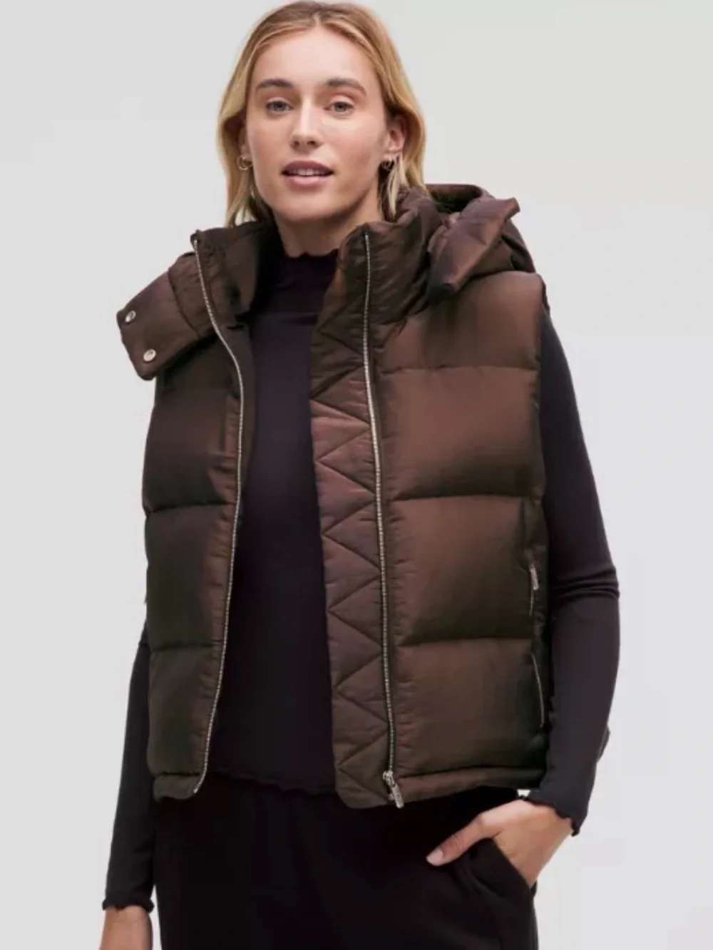 Women’s brown * iridescent* Wunder Puff Vest